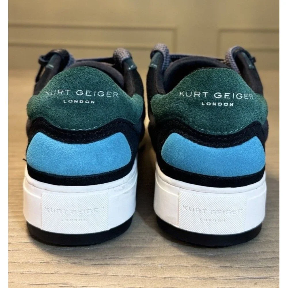 Kurt Geiger Men’s Southbank Tag Sneaker Black Green . Size 8 US (41 EU)